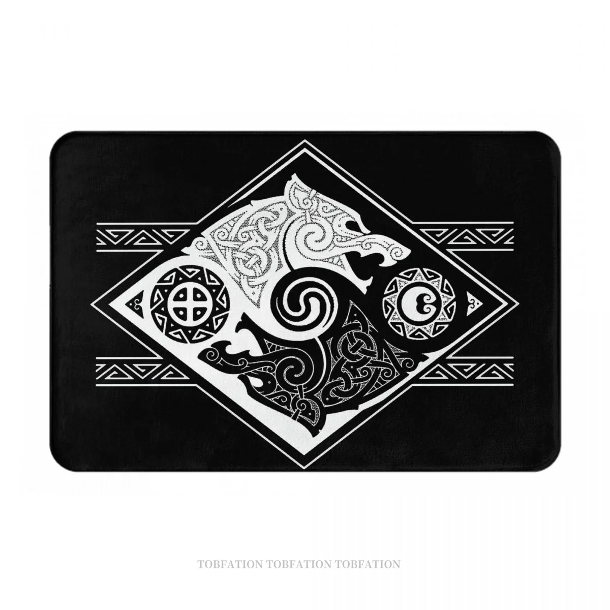 

Противоскользящий Придверный коврик Viking HATI AND SKOLL, кухонный коврик для ванной, уличный ковер, современный декор для помещений