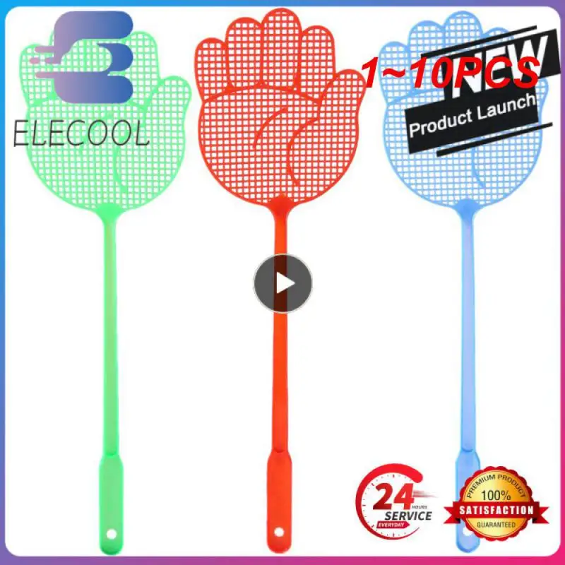 Fly Swatter 1~10PCS Fly Swatters Cute Palm Pattern Plastic Flyswatters Mosquito Pest Control Insect Killer Home Kitchen Accessories Random