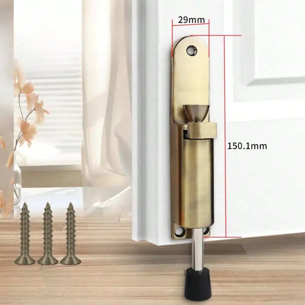 1Pcs Stainless Steel Adjustable Telescopic Foot-Operated Lever Door Stops Kickdown Door Holder Stop Hardware Outdoor