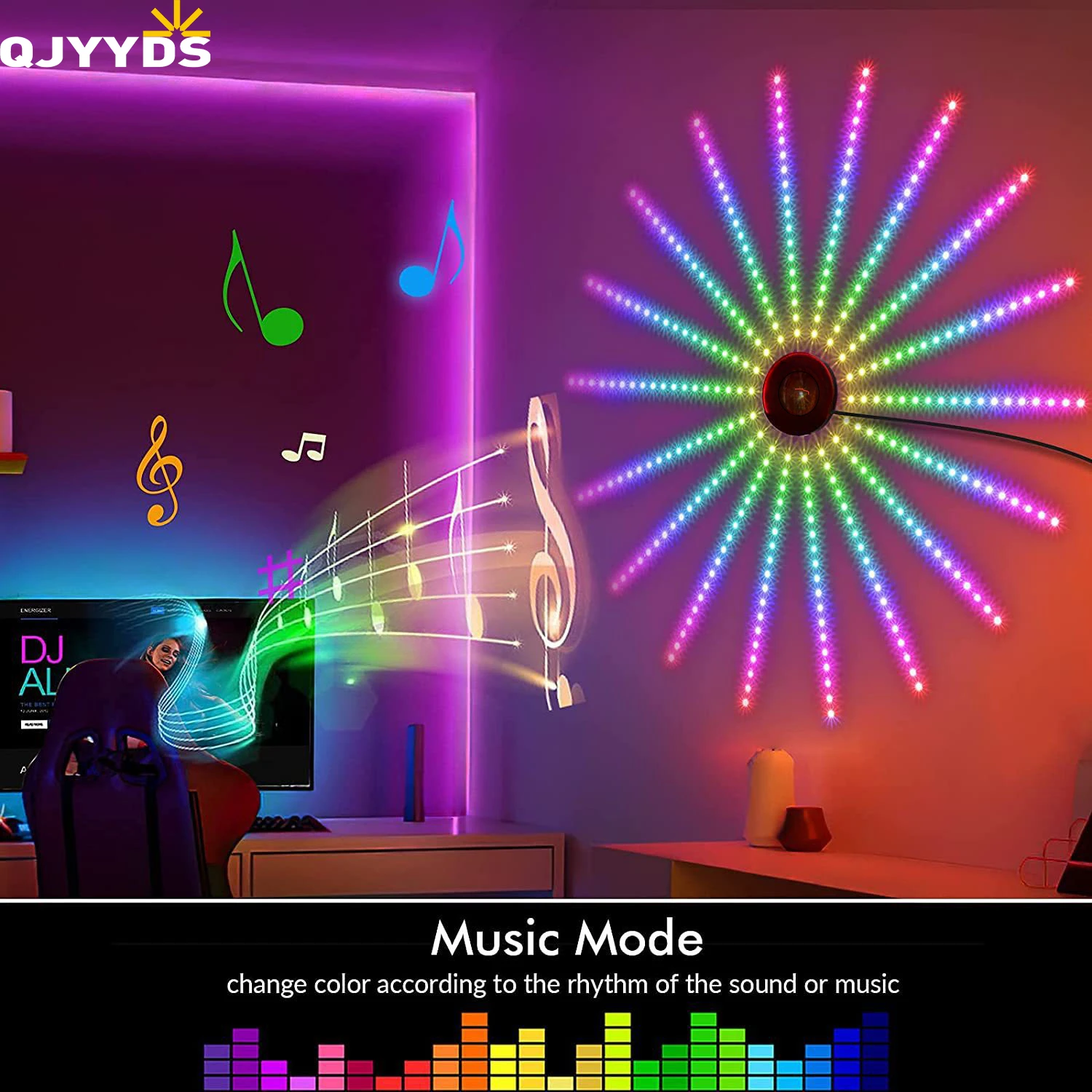 

Smart LED Light Strip Firework Remote Bluetooth Festoon Lamp Home Indoor Bedroom Party Bar Decor Fireworks Lamp Christmas Lights