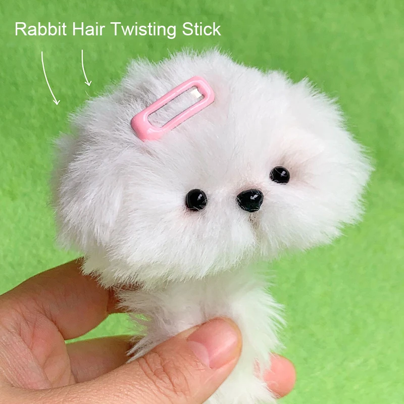 New Plush Rabbit Hair Iron Wire Thread Twist Rope Ribbon Bar Strip Stick String Multicolor Felt Fabric DIY Sewing Accessory 20mm