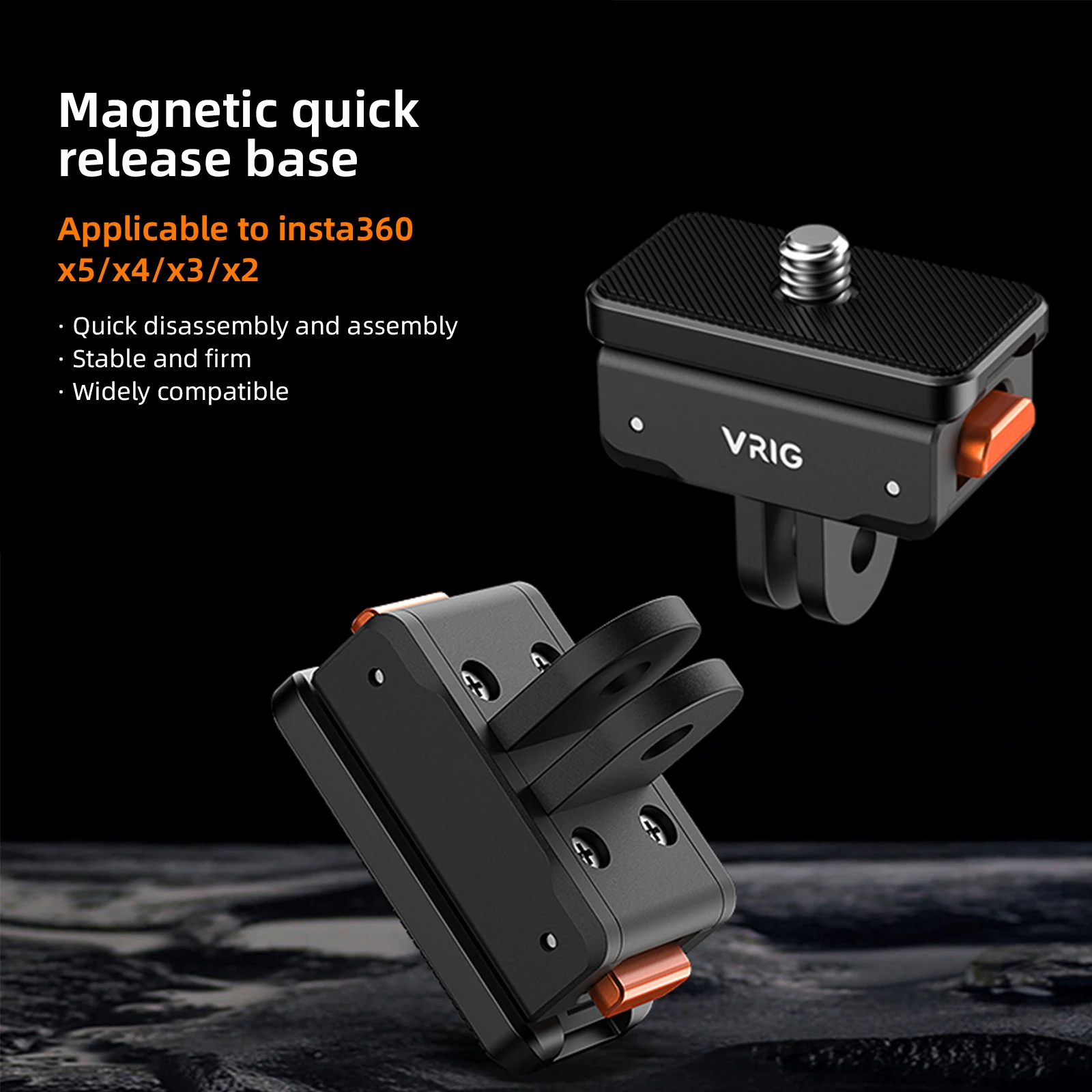AMagisn Magnetic Quick Release Mount For Ace Pro 2 / X5 Composite Plastic Material Mount Insta360 X5 Accessories I.189199394 - View #12