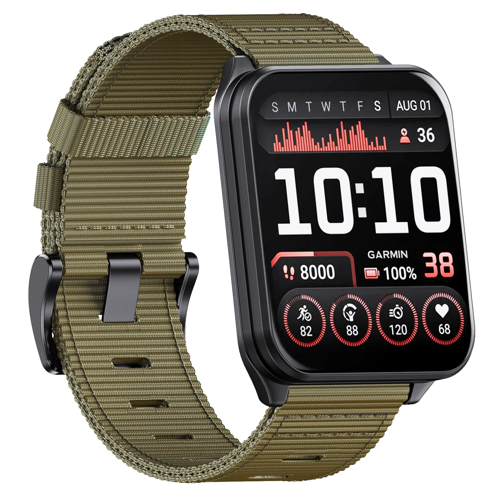 Premium Nylon Watch Strap, 24mm Replacement Band
