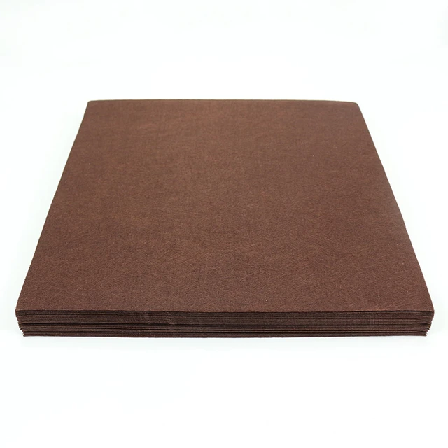Golden Brown Felt Fabric Pure Color Felts Sheet 30X30CM Handmade