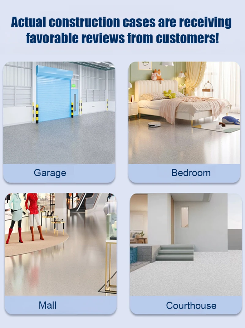 Cement Floor Paint Epoxy Colored Sand Self-Leveling Indoor & Outdoor Wear-Resistant Anti-Slip Natural Marble-Like Coating
