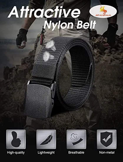 JIFANPAUL Automatic Buckle Nylon Belt Male Army Tactical Belt Mens Military Waist Canvas Belts Cummerbunds High Quality Strap