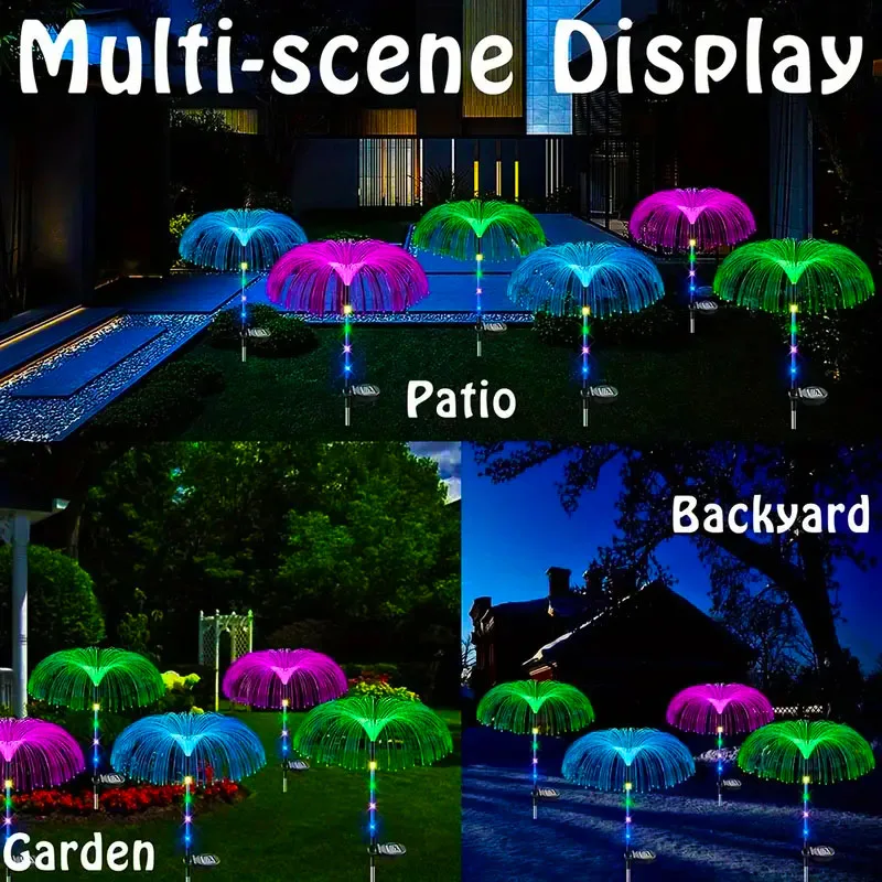 Solar Powered Jellyfish Lawn Light 7 Color Changing, solar lights