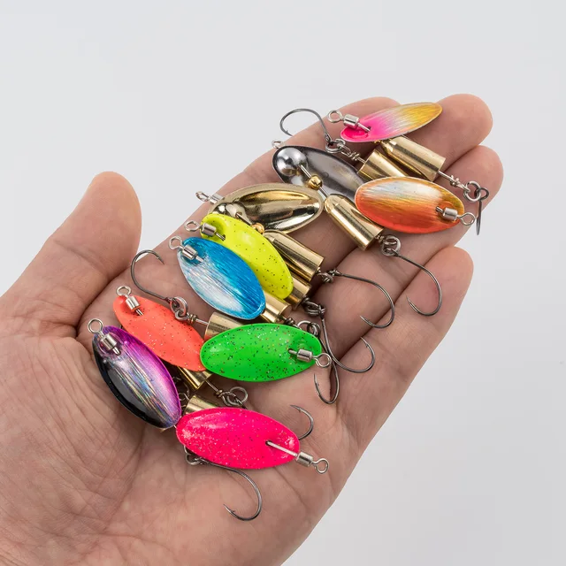 3pcs Fishing Inline Spinner Trout Spinner 3.5g 7.5g Spinnerbait Fishing Lure Metal Spinner Spoon Crappie Salmon Bluegill Wobbler 4