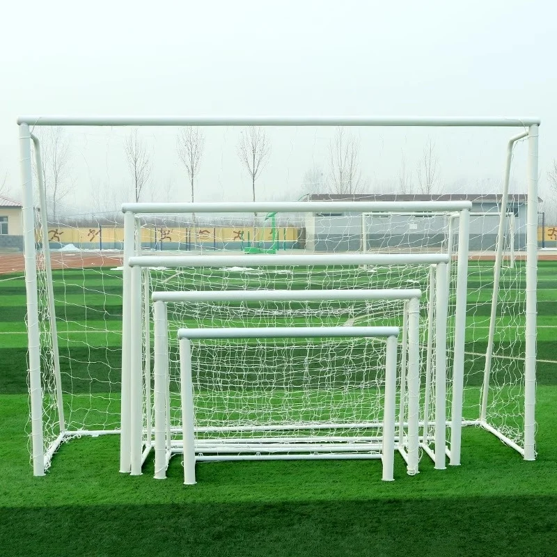 thumbnail image 1 of Portería de fútbol de acero con suministro directo de fábrica, portería de fútbol portátil con redes de fútbol, 1 of 4