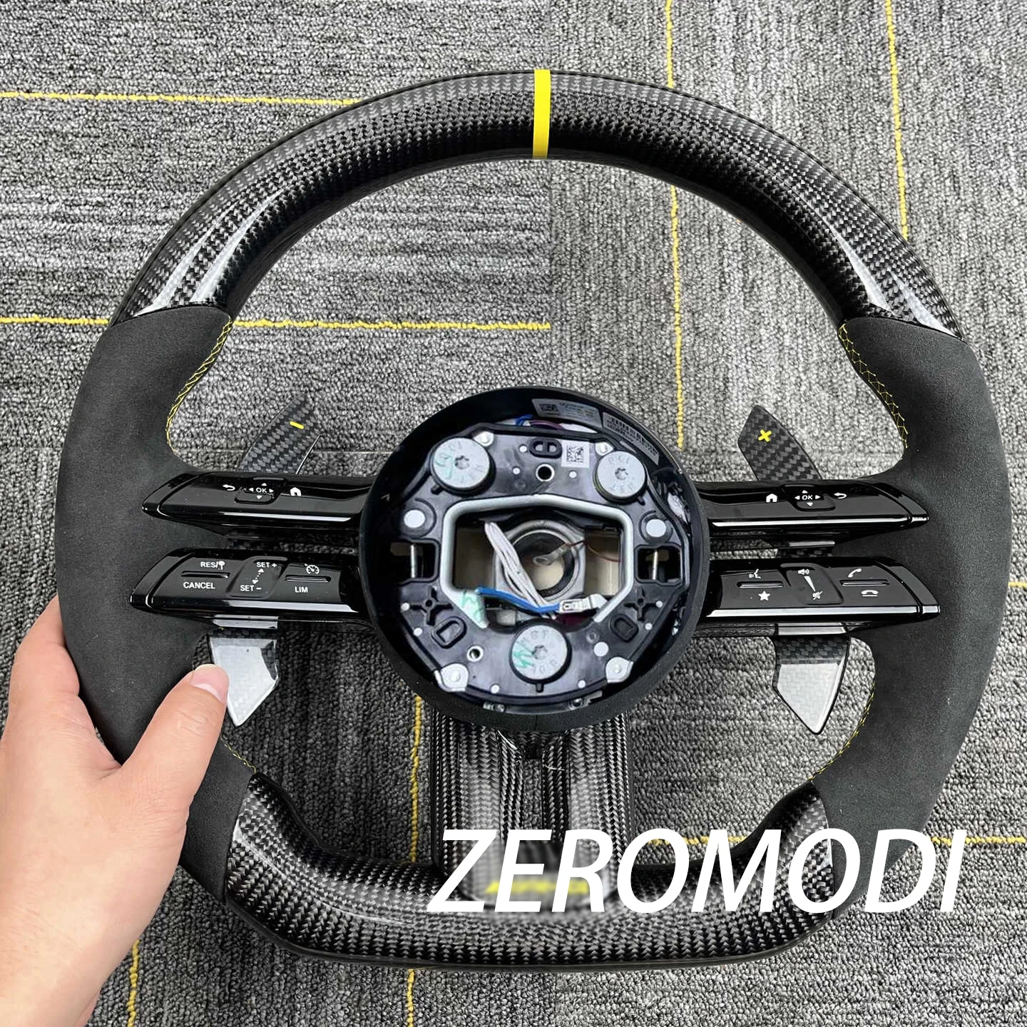 Carbon Fiber Car Steering Wheel Suitable For Benz AMG 2021 Perforated