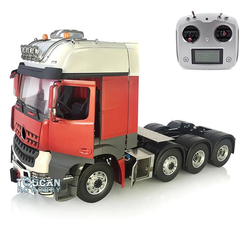 1/14 LESU 8*8 RC Painted Tractor Truck Metal Chassis KIT Cabin W/ Servo Motor 3Speed Gearbox Vehicle DIY Car Model for Adults 6