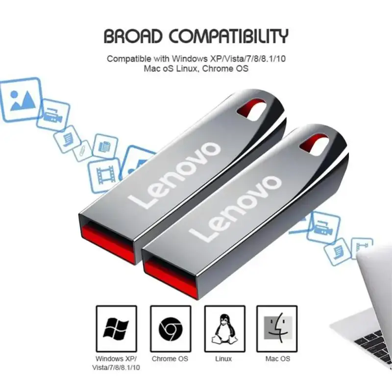 usb flash drive Lenovo USB3.0 Metal Flash Drives Memory 32GB 64GB 128GB 256GB 512GB 1TB 2TB Waterproof Usb Stick High Speed OTG Pen Drive for PC