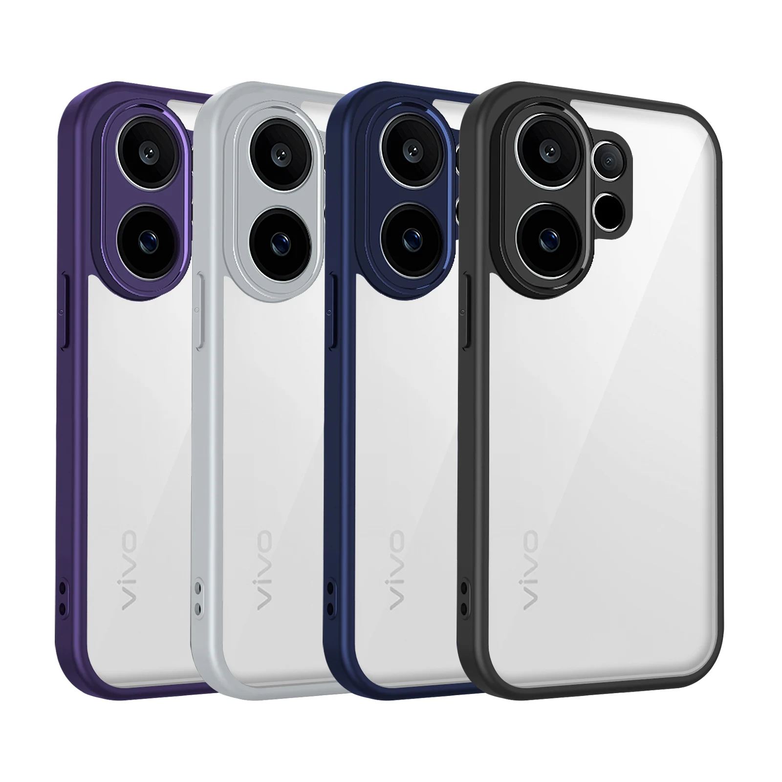Clear Matte Back Cover with Air Cushion Silicon Bumper