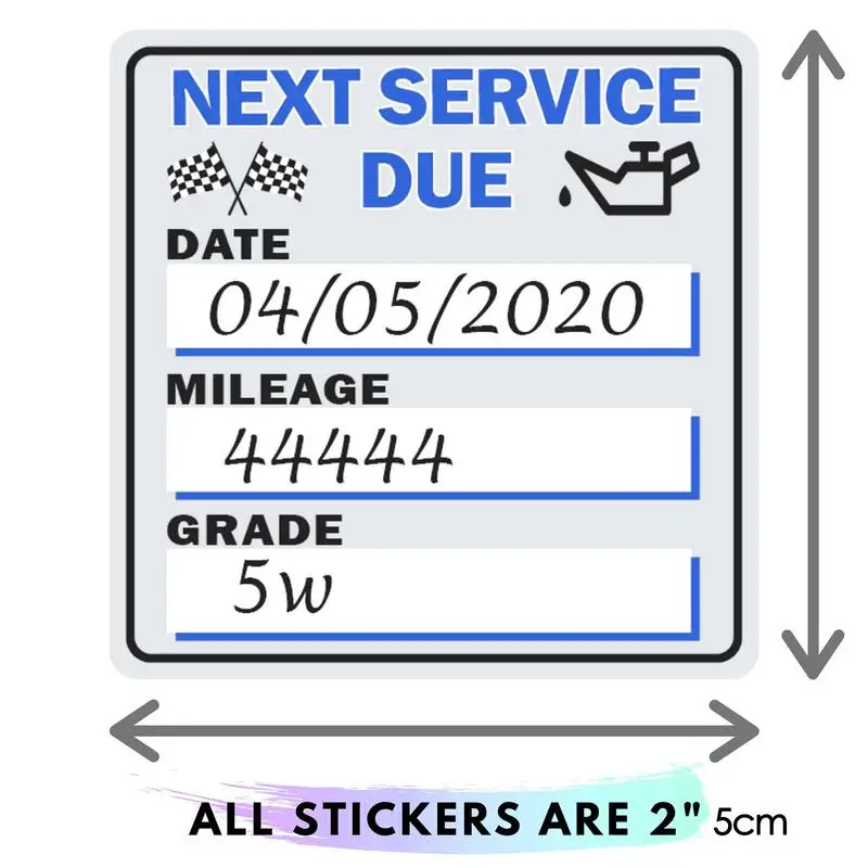 Car Service Reminder Stickers 250 Sheets Car Service Stickers 2x2In Maintenance Reminder Stickers Oil Change Reminder Stickers