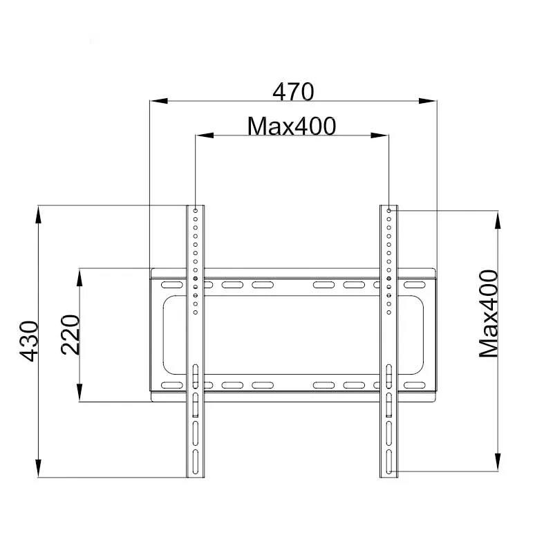 TV Wall Mount Bracket for Most 26-55 Inch LED Plasma TV up to VESA 400x400mm 110 LBS Loading Capacity
