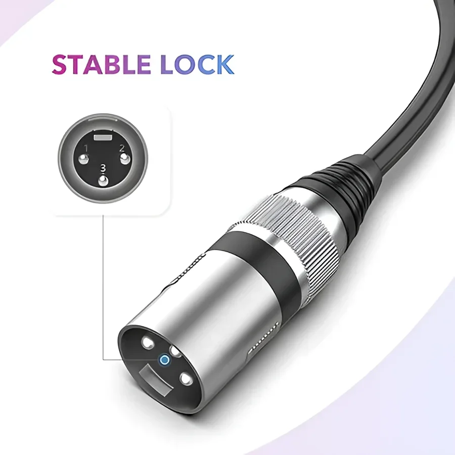 Premium Audio Cable - Male 6.35mm to XLR for Microphones and Amplifiers