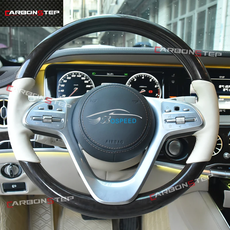 Aggiorna Il Volante A Led In Fibra Di Carbonio In Pelle Per Mercedes Benz W205 Amg W212 W213 Cla C300 W215 W203 Classe S Sl R230 Gl350