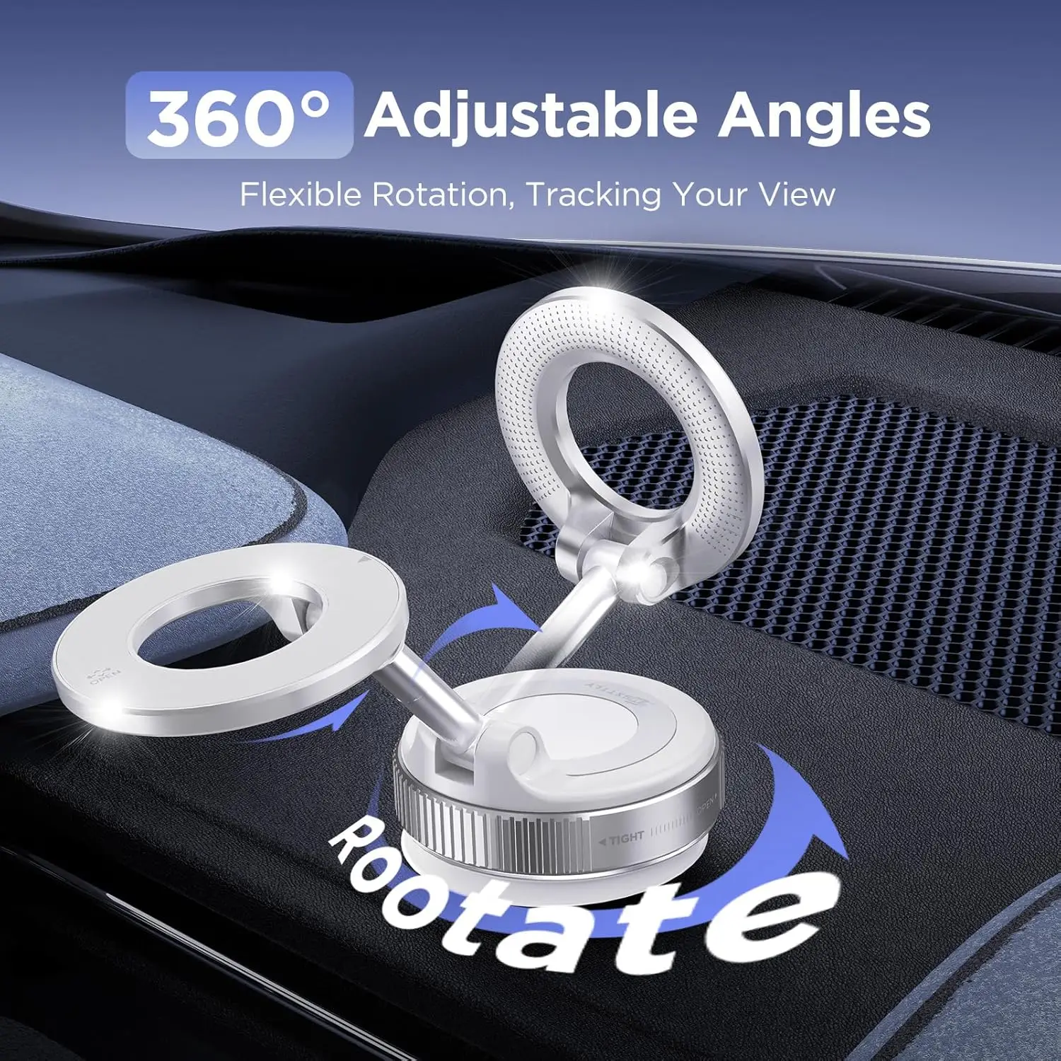 Vacuum Magnetic Phone Holder for Car Suction Cup Phone Mount Adjustable Suction Phone Mount 2026 Upgraded Vacuum Magnetic