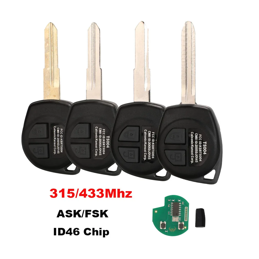 Car Remote Key For Suzuki Swift Jimny Dzire Splash Alto Vitara Ignis ID46 315/433 Mhz ID46 Chip ASK/FSK KBRTS004