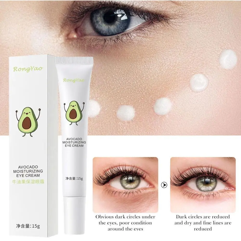 Avocado Moisturizing Eye Cream Anti-Wrinkle Fading Skin Remove Fat Bags Eye Grain Lines Care Circles Fine Dark Eye Serum Ey O3W1