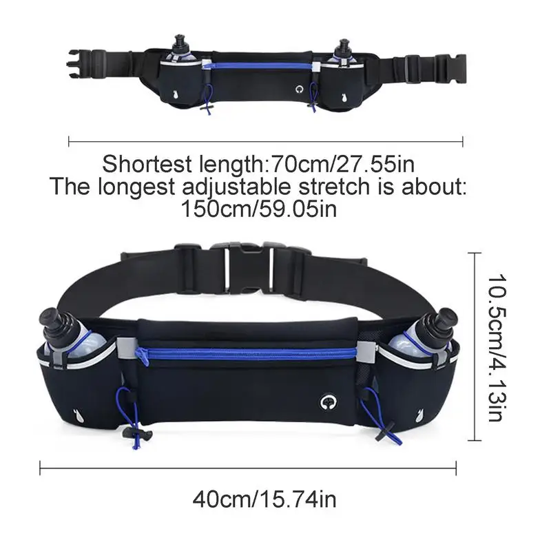Hydration Belt Running Waist Bag Sports Waist Pouch Running Waist Bag Casual Bag Reflective Belt Bag For Running Hiking Camping 6