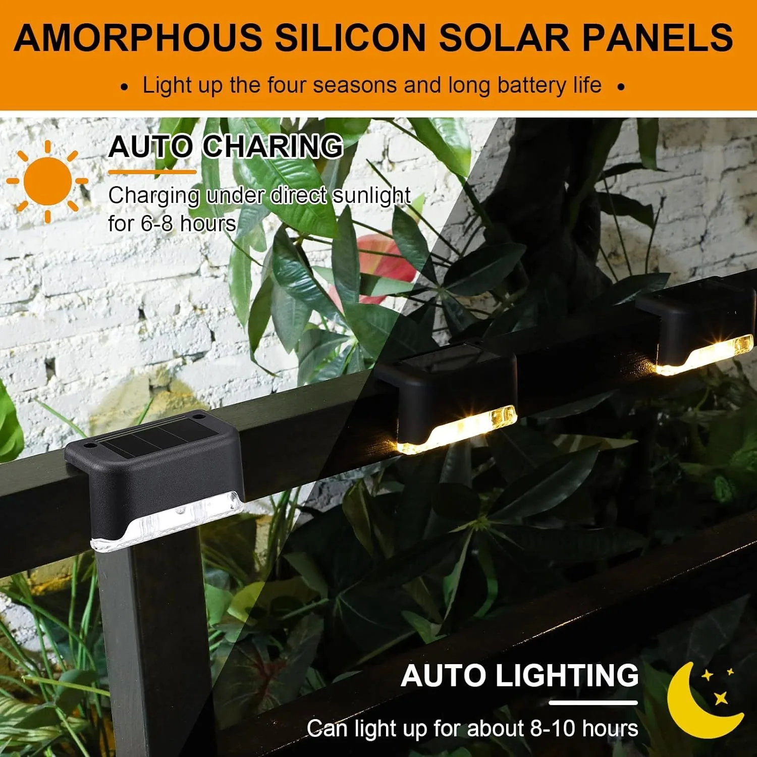 Solar Light 4-32 Pack LED Solar Step Lamp Path Stair Outdoor Garden Lights Waterproof Balcony Light Decoration For Patio Stair Fence