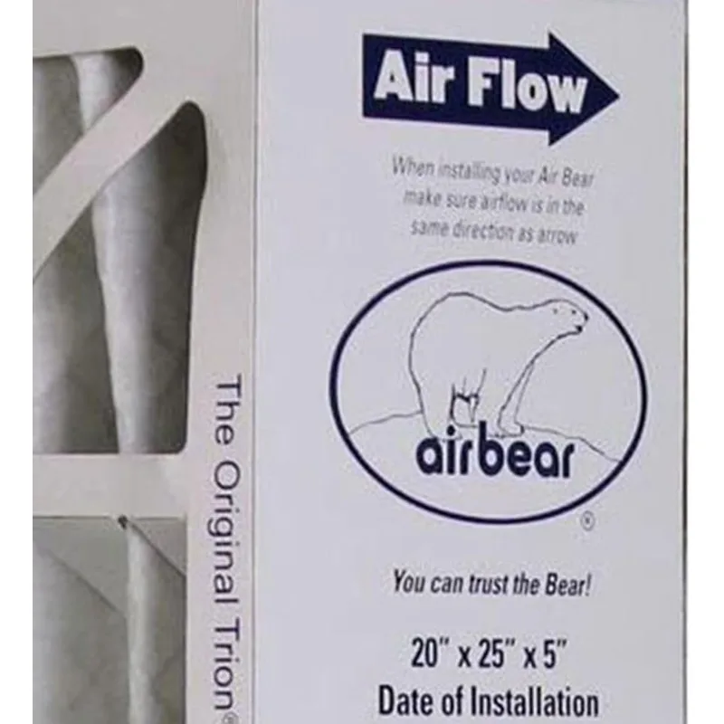 Trion Air Bear 20 x 25 x 5 Inch MERV 8 Air Purifier Filter Air Bear Supreme Right Angle Cub Cleaner Purification 3 Pack 6