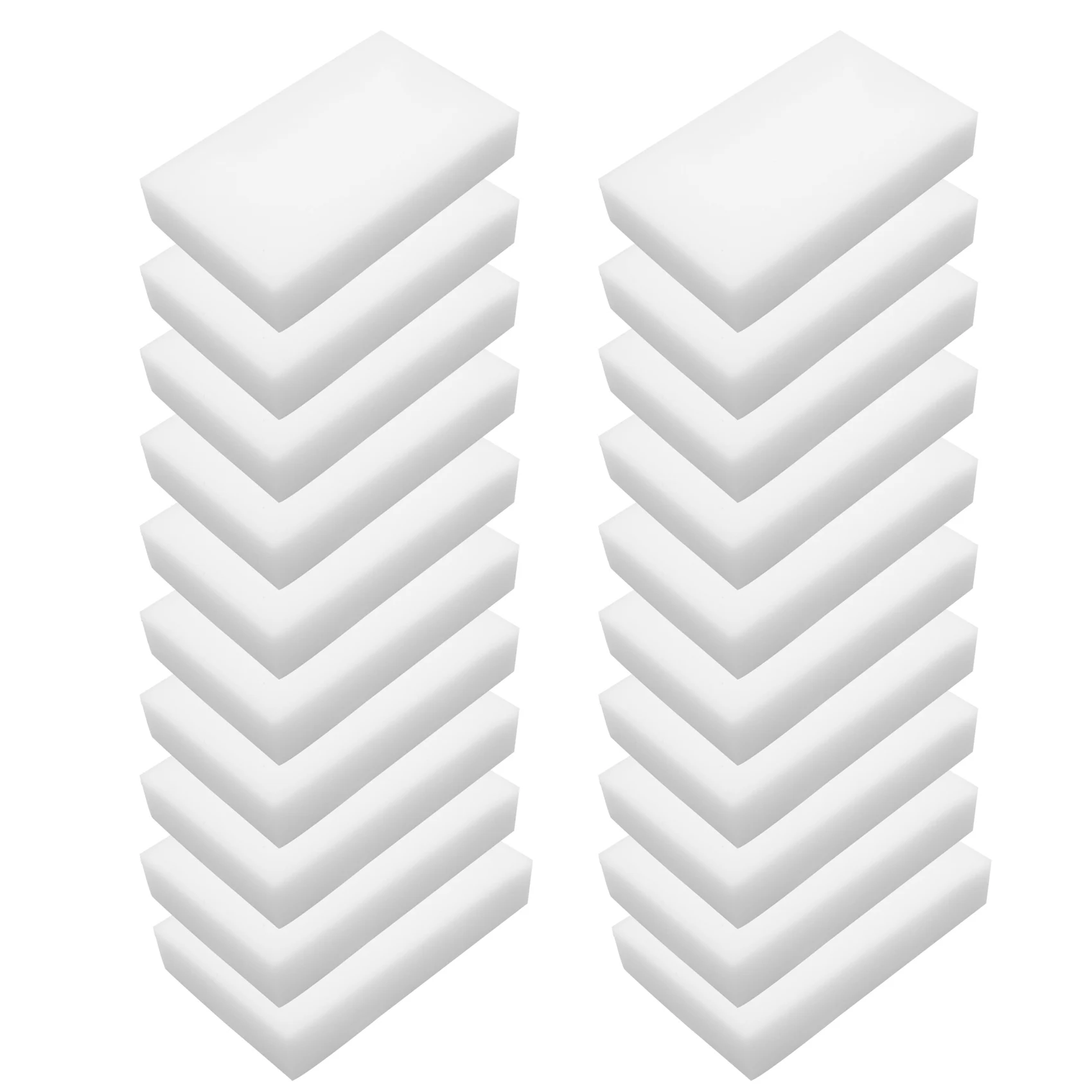 20Pcs Magic Multi Sponge Clean Foam Cleaner Cleansing Eraser Autolavaggio Cucina 10Cm X 6Cm X 2Cm (Bianco)