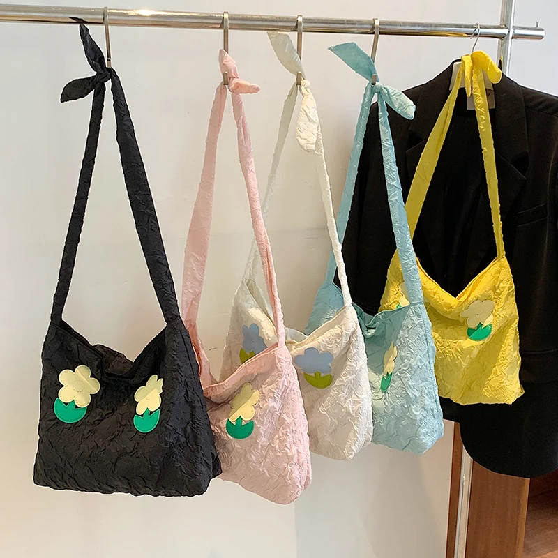 VeryMe Fashion Simple Large Capacity Crossbody Bag Women's Summer Shoulder Shopping Pack Solid Color Female Handbags bolso mujer