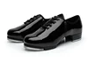 Free Return Hot Sale Shiny Leather Tap Shoes for Children Men Women Lace Up Size EU26-EU46 Aluminum Taps Jazz Clogging Shoes 4