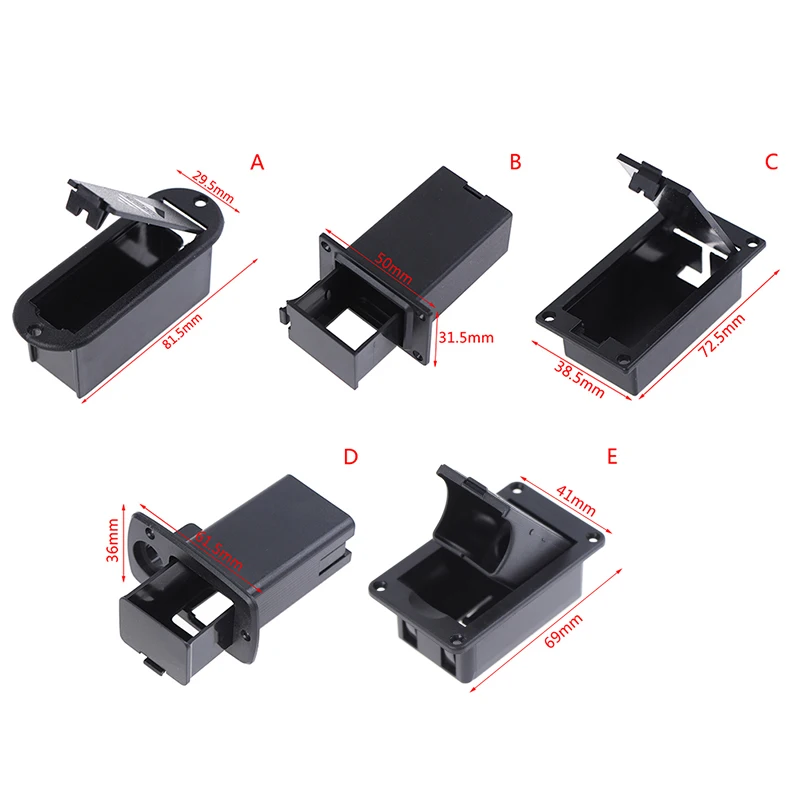 1PCS 9볼트 배터리 홀더/케이스/컴파트먼트 커버 플러그 및 케이블 접점 액티브 베이스 기타 픽업 9V 배터리 박스