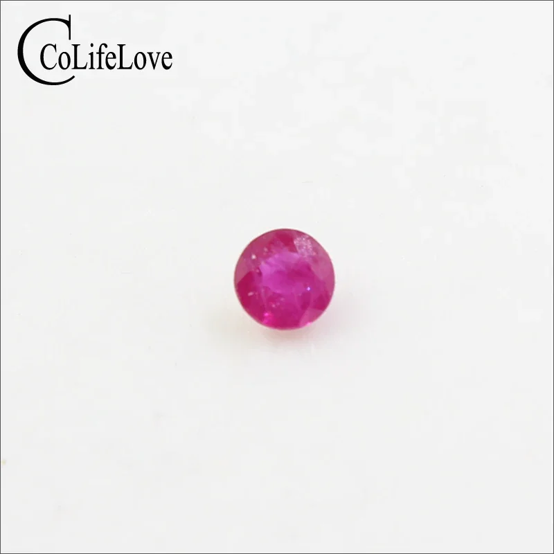 Loose Gemstones Ruby Gemstone 4mm Round Natural Ruby Loose Gemstone for Wedding Engagement Ring Africa Ruby Gemstone Jewelry DIY