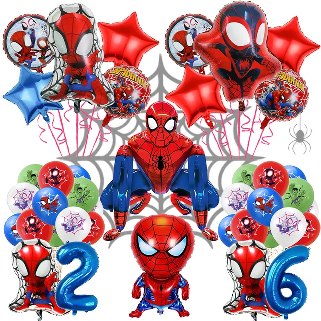 Super Hero Balloon Red Spiderman palloncini in alluminio Baby Shower 1 2 3  4 5 6 7 8 9 anni decorazioni per feste di compleanno giocattoli per bambini  - AliExpress