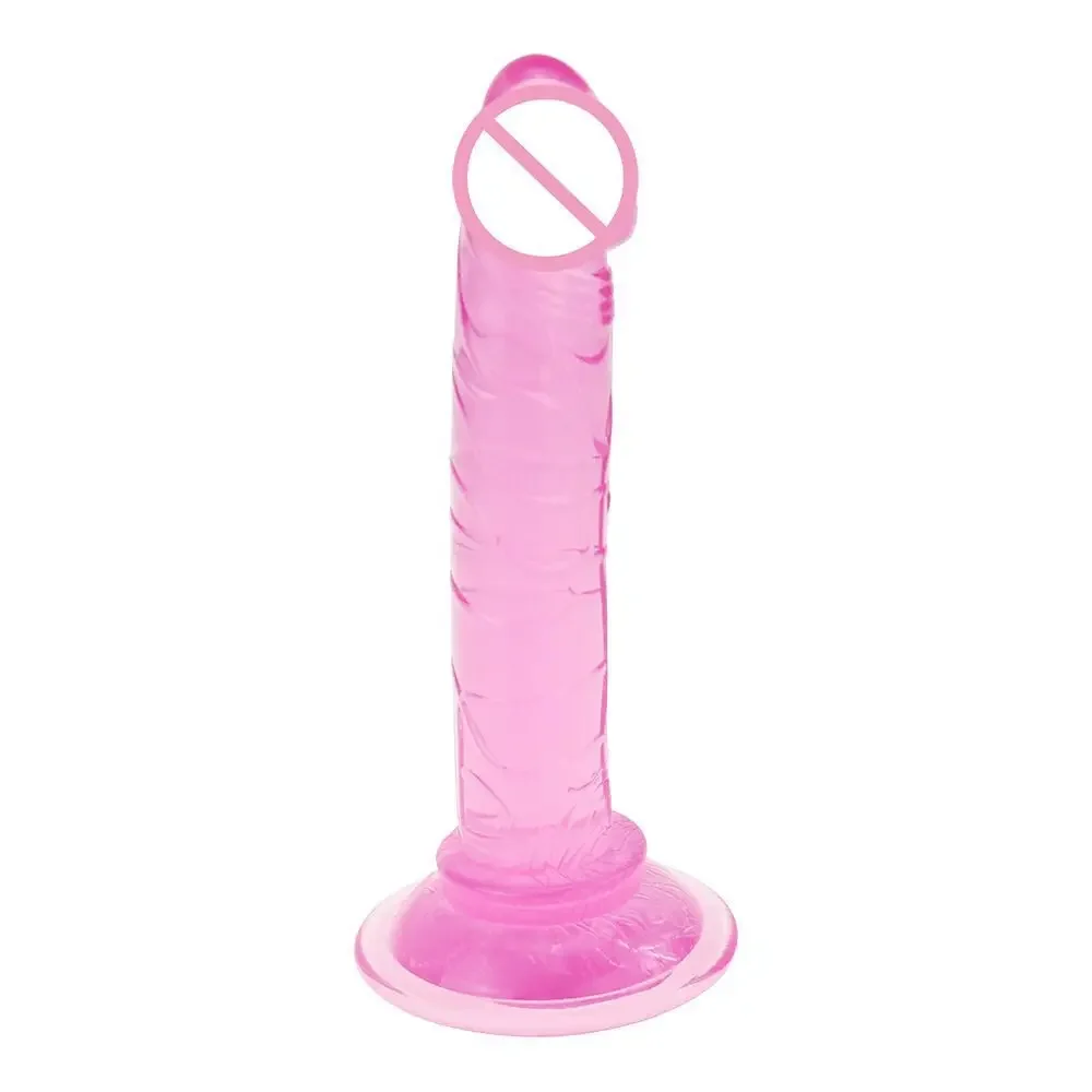 Sex Toys Porno Mini Jelly Dildo For Woman Small Penis Sex Toy Sucker Penis Crystal Transparent Quality TPE Sex Toys Female Shop