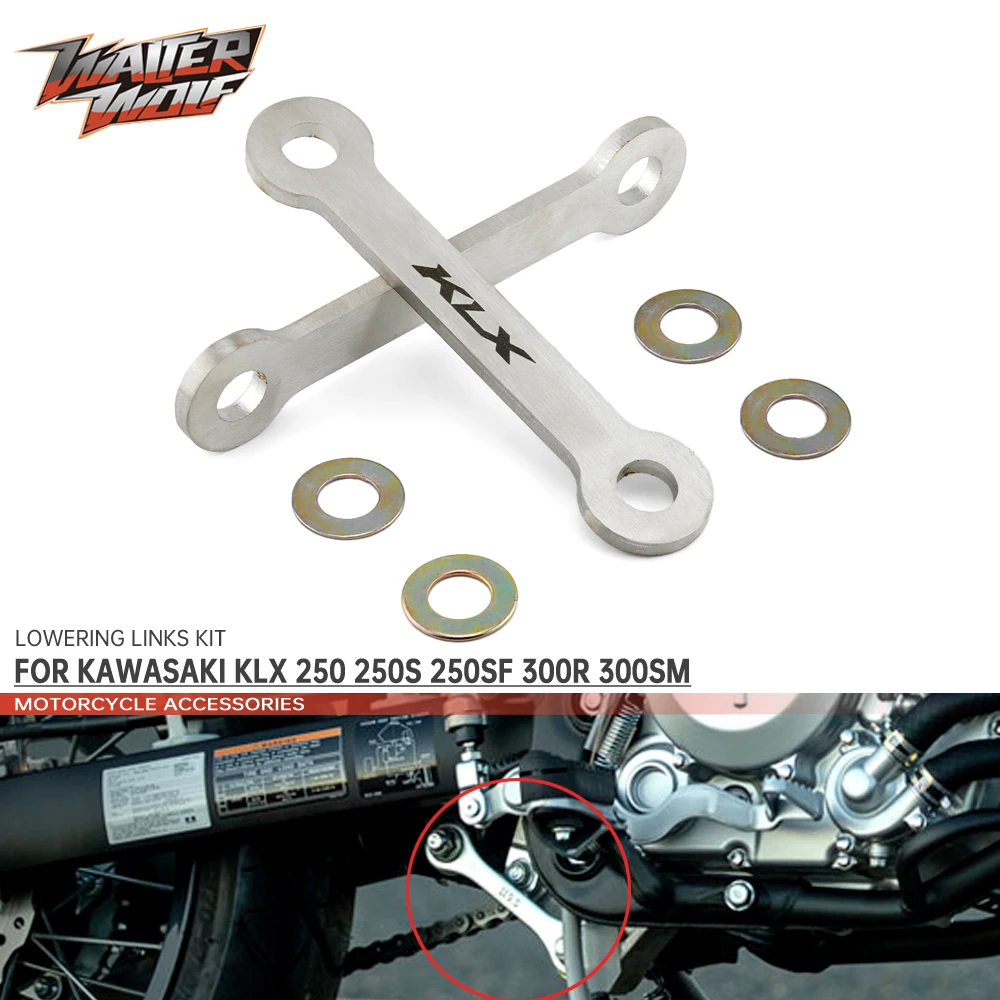 Lowering Links Kit For KAWASAKI KLX250 KLX 250 250S 250SF 300R 300SM Rear Suspension Drop Levers