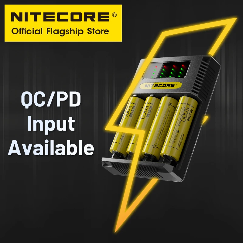 NITECORE Q6 Smart Charger - 6-Slot Universal Li-ion & IMR Battery Charger (2A)