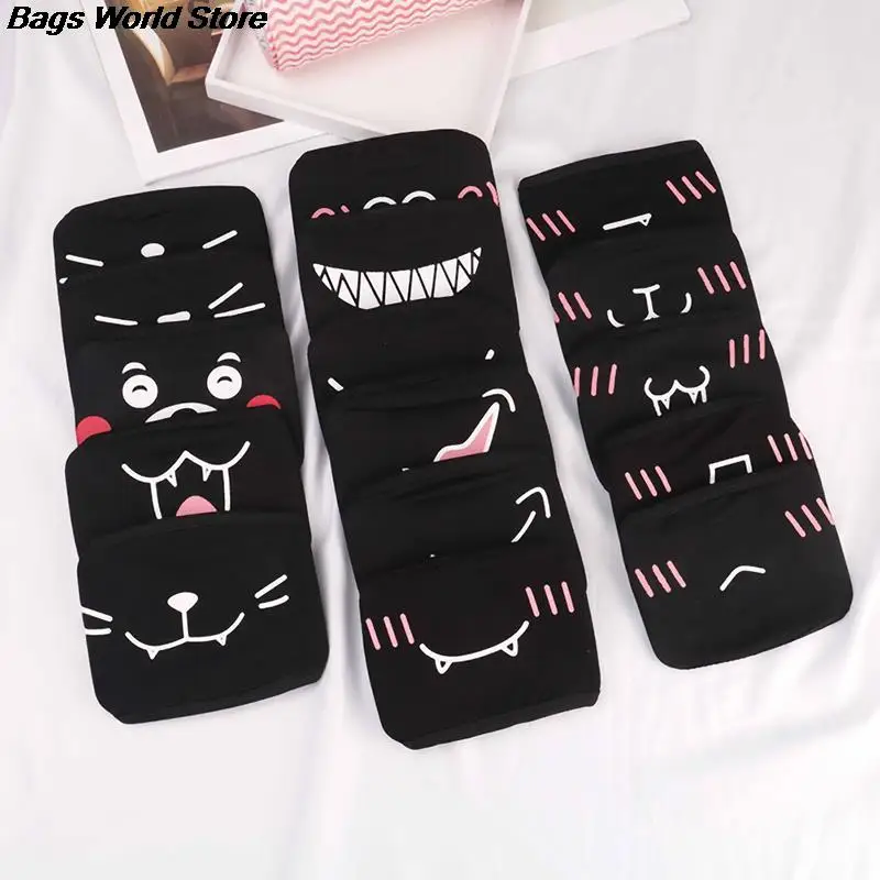 Face Mask 1PC Cotton Anti-Dust Cute Bear Anime Cartoon Mouth teeth Muffle Women Men