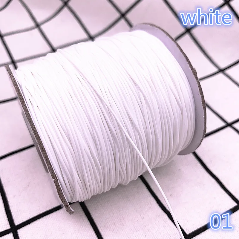 Waxed Cord 0.5 0.8 1.0 1.5 2.0mm Waxed Cord Waxed Thread Cord String Strap Necklace Rope Bead DIY Jewelry Making for Bracelet