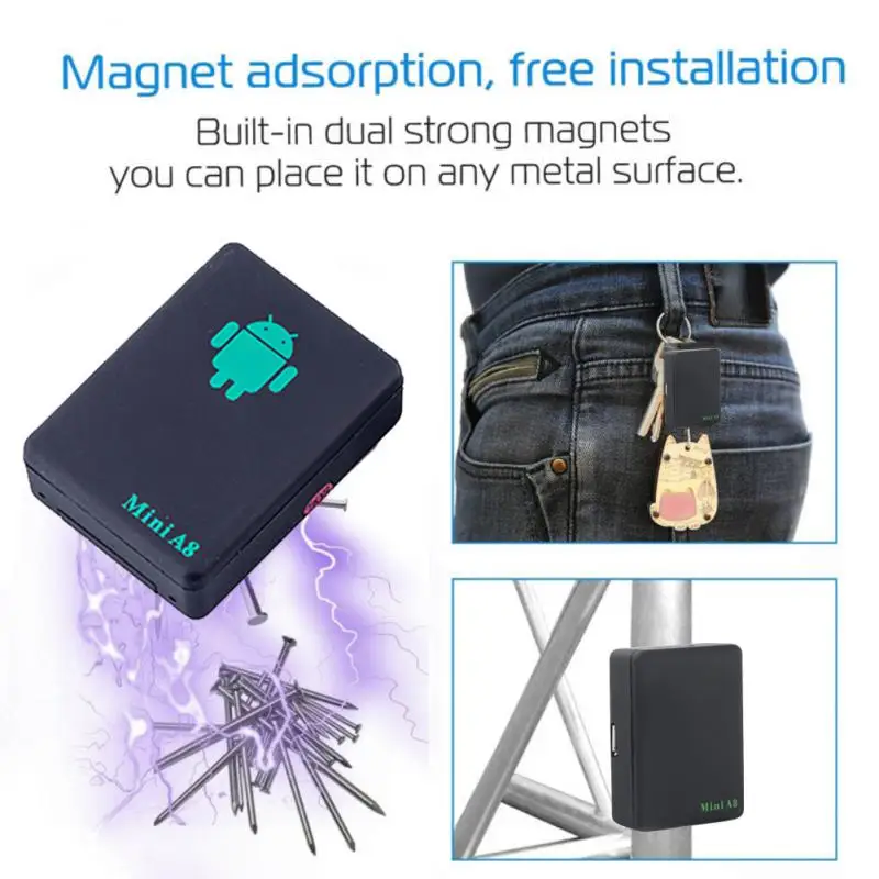 Mini A8 GPS Tracker Wireless Audio Listening Device GSM/GPRS Locator Tracking Device Anti Lost LBS Locator GPS Trackers