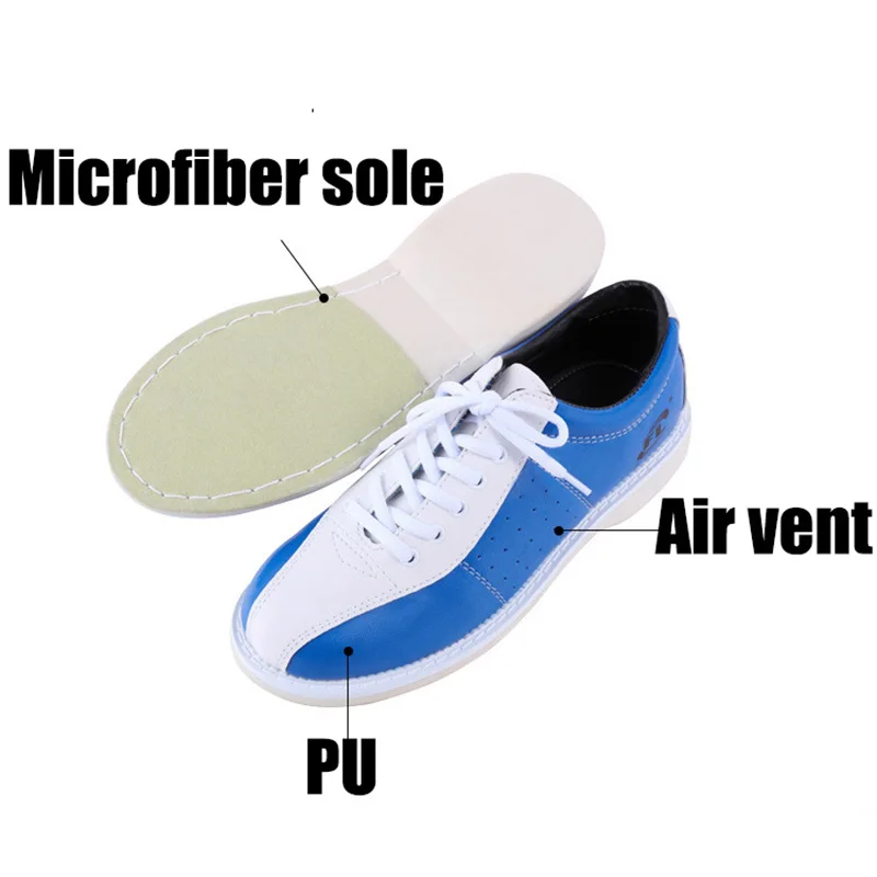 Bowling Shoes Adult Small Size 31-47 Women Bowling Shoes With Skidproof Sole Lace-up Cushioning Indoor Shoes for Bowling