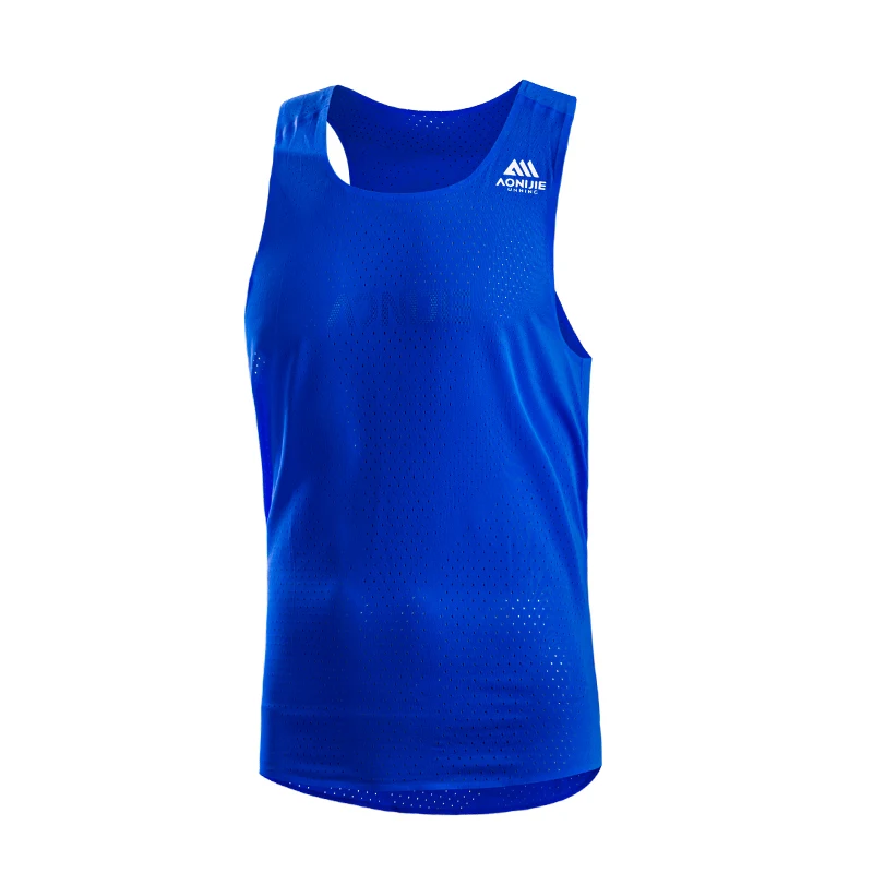 AONIJIE Male Men Sleeveless Summer Tank Top For Marathon Fitness Breathable Comfortable for Man Quick Drying Running Vest 2