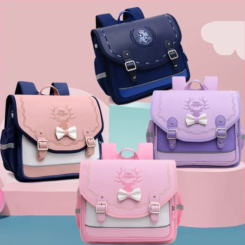 School Bags Girls Orthopedic Backpack Cute Waterproof SchoolBag for Teenage Flip Book Bag Student Grade 1-3 Mochilas Infantil 5