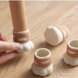 Furniture Chair Leg Caps Silicone Furniture Table Feet Covers Socks Floor Protector Non-slip Cat Claw Foot End Pads Home Decor