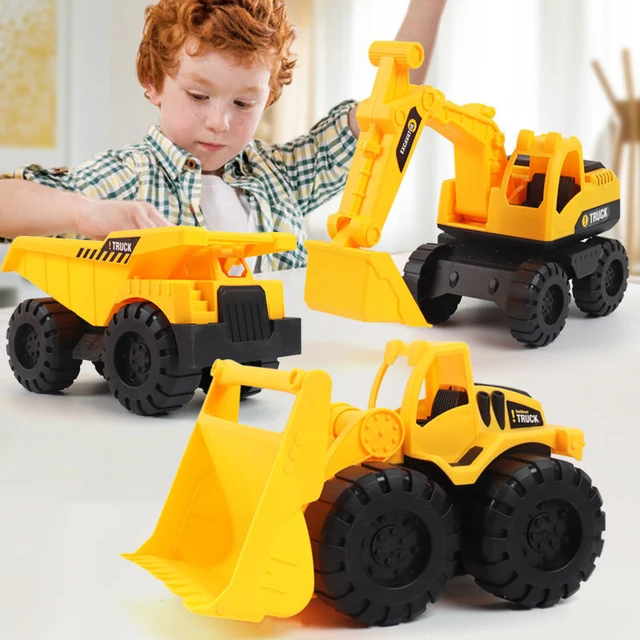 Baby Classic Simulation Engineering Car Toy Excavator Model Tractor Toy Dump Truck Model Car Toy Mini Gift for Boy 4