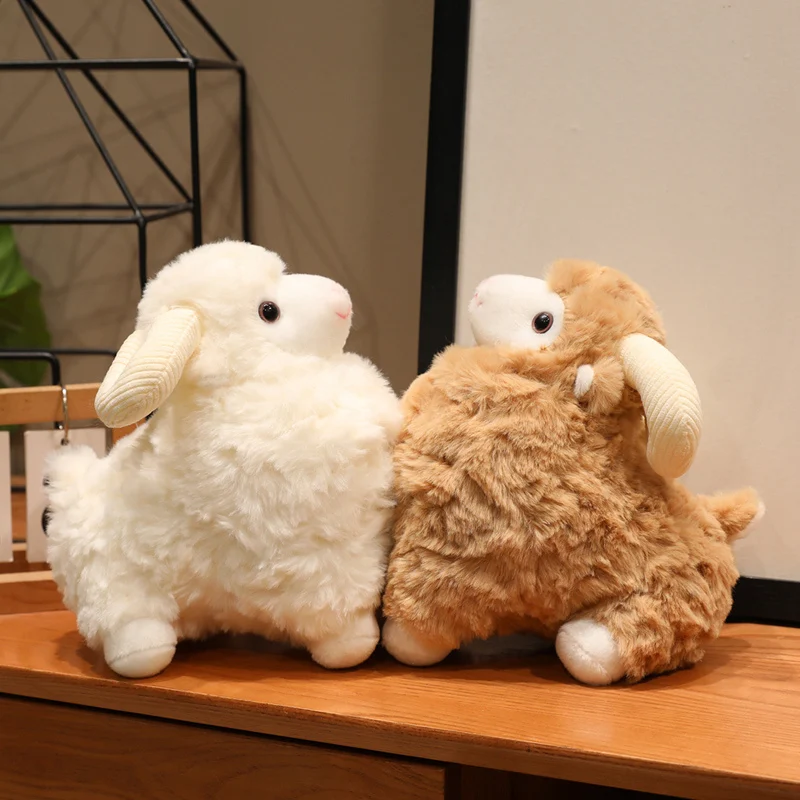 New Cartoon Goat Plush Toys Kawaii Animals Soft Stuffed Dolls Girls Boys Sleeping Companion Plushie Toys Christmas Gift