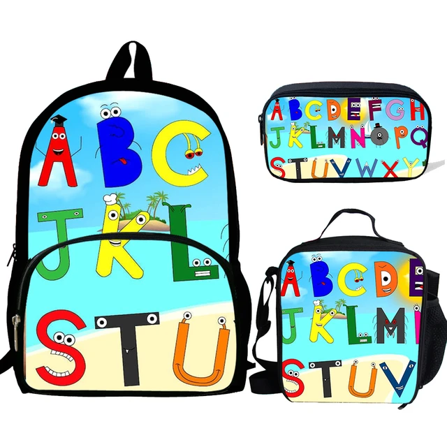 A-Z Alphabet on Book Bags (teacher made) - Twinkl