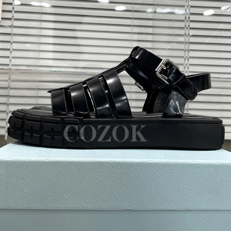 

Female Sandals Summer 2023 New Narrow Band Design Leisure Platform Sandals Comfort Appear Whitening Thick Bottom Ladies Shoes