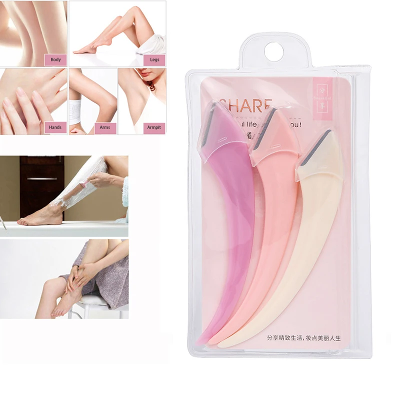 3pcs Mini Hair Removal Knife Portable Razor Shaving Bikini Legs Arms