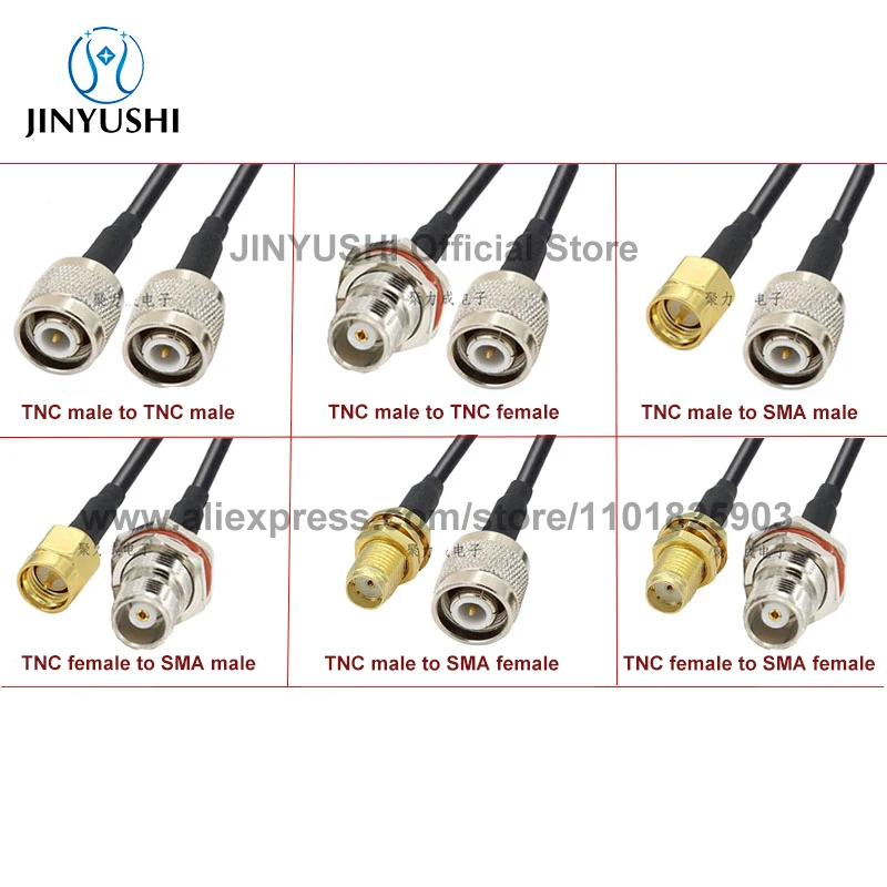 ACC-PT-00110 40CM RG58 N-SOCKET TO SMA-PLUG LEAD POWERTEC ACC-PT-00110 main image 0