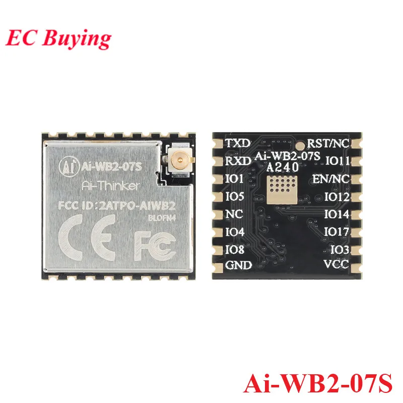 Ai-Wb2-07S Ai-Wb2 2.4G Wifi + Bluetooth Compatibile Ble 5.0 Mesh Modulo Wireless Bl602 Chip 4Mb Flash